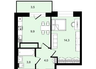 Продаю 1-комнатную квартиру, 32.9 м2, Санкт-Петербург, ЖК Магеллан, улица Вадима Шефнера, 4