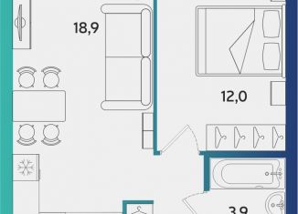 Продажа 1-комнатной квартиры, 38.8 м2, Альметьевск