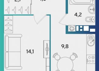 Продам однокомнатную квартиру, 35.7 м2, Альметьевск