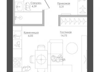 Продается квартира студия, 31.2 м2, Москва, САО