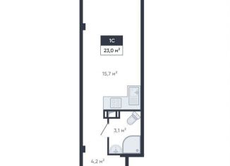 Продается 1-ком. квартира, 23 м2, Мурино, улица Шоссе в Лаврики, 64к4