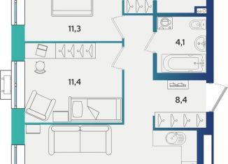 Продам 2-комнатную квартиру, 62 м2, Татарстан