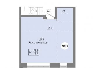 Продажа 2-ком. квартиры, 43.1 м2, посёлок Металлплощадка