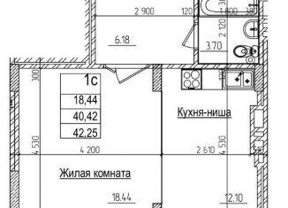 Продается однокомнатная квартира, 42.2 м2, Новосибирск, метро Заельцовская, улица Дуси Ковальчук, 242