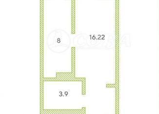 1-ком. квартира на продажу, 27 м2, Тюмень, Ставропольская улица, 160, ЖК Тесла Парк