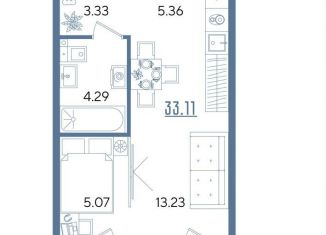 Продается квартира студия, 33.1 м2, Казань, Авиастроительный район