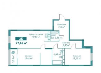 Продается 2-ком. квартира, 77.4 м2, Тюмень, улица Павла Никольского, 4