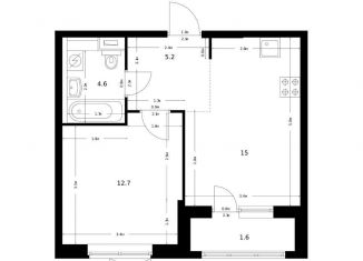 Продается 1-ком. квартира, 39.1 м2, Благовещенск