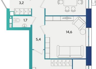 Продажа 2-комнатной квартиры, 60.5 м2, Альметьевск