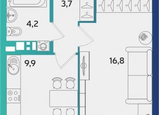 Продам 1-ком. квартиру, 34.9 м2, Альметьевск