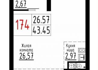 Продам квартиру студию, 43.5 м2, Екатеринбург