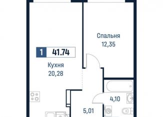 Продается однокомнатная квартира, 41.7 м2, Ленинградская область