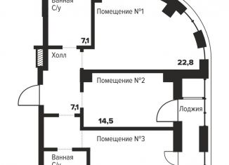 2-комнатная квартира на продажу, 75.9 м2, Челябинск, улица Труда, 157А