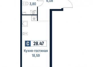 Продаю квартиру студию, 28.5 м2, Ленинградская область