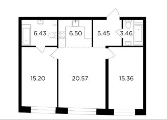 3-ком. квартира на продажу, 73 м2, Москва, жилой комплекс Форивер, 9, ЖК Форивер