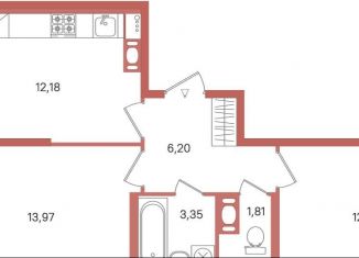 Продам 2-комнатную квартиру, 51.5 м2, Сертолово