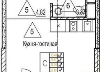 Продается квартира студия, 26 м2, Воронеж, Железнодорожный район, набережная Чуева, 7