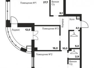 Продажа 2-комнатной квартиры, 95.6 м2, Челябинск, Центральный район, улица Труда, 157А