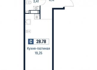 Продается квартира студия, 28.8 м2, Мурино