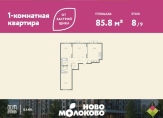 3-ком. квартира на продажу, 85.8 м2, Московская область, жилой комплекс Ново-Молоково, 13