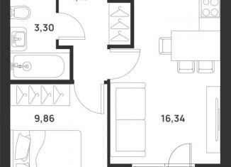 Продаю однокомнатную квартиру, 35.3 м2, Москва, район Богородское