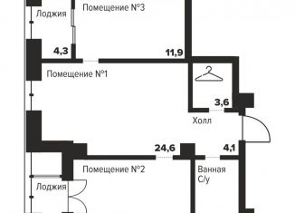 2-ком. квартира на продажу, 66.2 м2, Челябинск, Центральный район, улица Труда, 157А