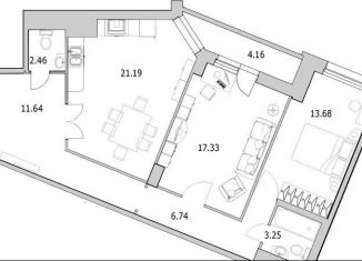 Продам двухкомнатную квартиру, 82.4 м2, Санкт-Петербург, улица Кустодиева, 7к1, метро Парнас