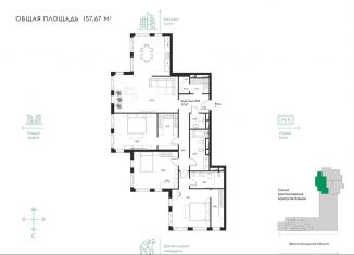 3-комнатная квартира на продажу, 157.2 м2, Москва, Звенигородское шоссе, 11