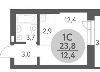 Продаю квартиру студию, 23.8 м2, Новосибирск