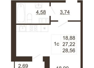 Продам квартиру студию, 28.6 м2, Ленинградская область, улица Хохлова, 16