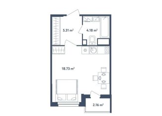 Продаю квартиру студию, 29.3 м2, поселок Мещерино