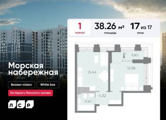 Однокомнатная квартира на продажу, 38.3 м2, Санкт-Петербург, метро Приморская