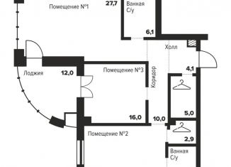 2-ком. квартира на продажу, 96 м2, Челябинск, Центральный район, улица Труда, 157А