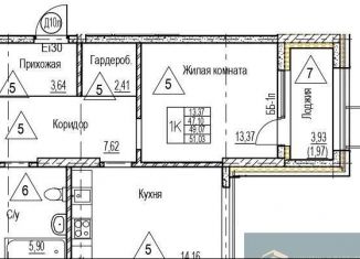 Продажа 1-комнатной квартиры, 49.1 м2, Воронежская область, набережная Чуева, 7