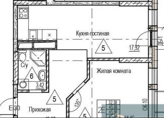 1-ком. квартира на продажу, 45.9 м2, Воронежская область, набережная Чуева, 7