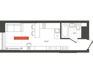 Продам квартиру студию, 23.2 м2, Новосибирск, Большевистская улица, 14