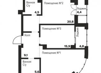 Продам двухкомнатную квартиру, 79.3 м2, Челябинск, Центральный район, улица Труда, 157А