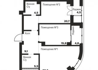 Продаю двухкомнатную квартиру, 78.8 м2, Челябинск, улица Труда, 157А