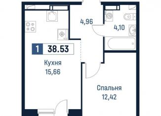 Продается 1-ком. квартира, 37.1 м2, Мурино