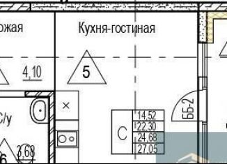 Продам квартиру студию, 24.7 м2, Воронежская область, набережная Чуева, 7