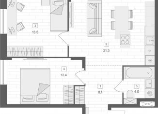 Продажа 2-ком. квартиры, 59.3 м2, Москва, Верхняя Красносельская улица, 19с2, Красносельский район