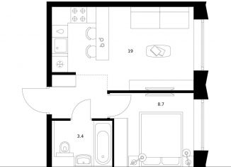 Продам 1-ком. квартиру, 31.1 м2, Москва, метро Ховрино