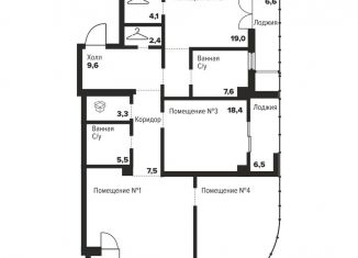 3-ком. квартира на продажу, 134.2 м2, Челябинск, улица Труда, 157А