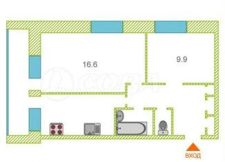 Продам двухкомнатную квартиру, 47.5 м2, Тюмень, улица Будённого, 8