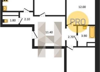 Продам трехкомнатную квартиру, 80.5 м2, Воронеж, улица Шишкова, 140Б/6