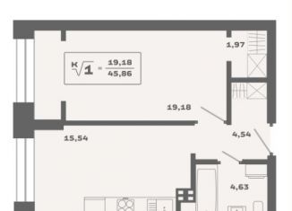 Продается однокомнатная квартира, 45.9 м2, Новосибирск, метро Заельцовская, Красногорская улица