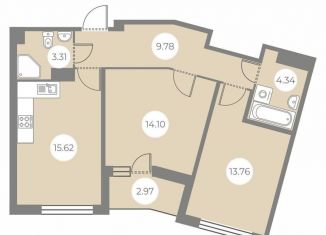 Продаю двухкомнатную квартиру, 62.4 м2, Санкт-Петербург, улица Строителей, 3к2, муниципальный округ Шувалово-Озерки