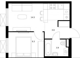 Продается 1-ком. квартира, 32.3 м2, Москва