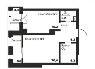 Продам однокомнатную квартиру, 51.2 м2, Челябинск, Центральный район, улица Труда, 157А