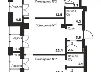 Продаю 2-ком. квартиру, 69.8 м2, Челябинская область, улица Труда, 157А